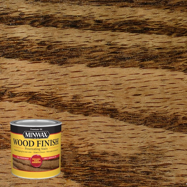 Minwax Wood Finish Semi-Transparent Early American Oil-Based Penetrating Wood Stain 1/2 pt 223004444 - main